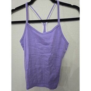 Victoria's Secret Tank Top Womens Racerback Power Y Lavendar Dew Spaghetti Strap